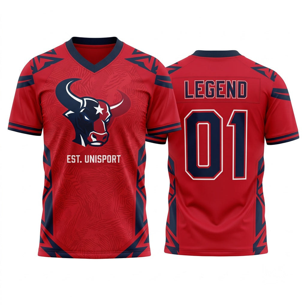 Unisex Breathable Mesh Football Game Day Fan Jersey, Lightweight Athletic Sports Apparel