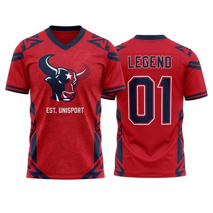 Unisex Breathable Mesh Football Game Day Fan Jersey, Lightweight Athletic Sports Apparel
