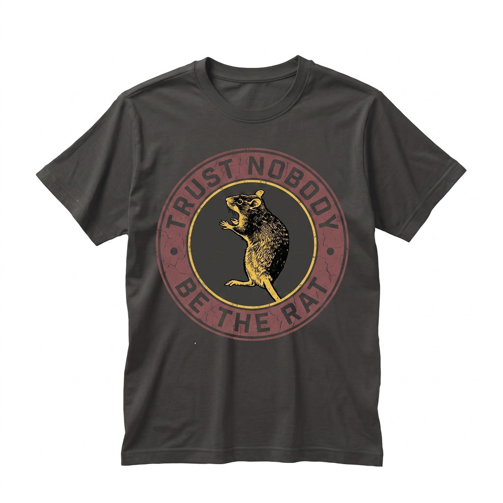 Trust Nobody Be The Rat Graphic Streetwear Novelty Cotton Apparel Unisex TShirt
