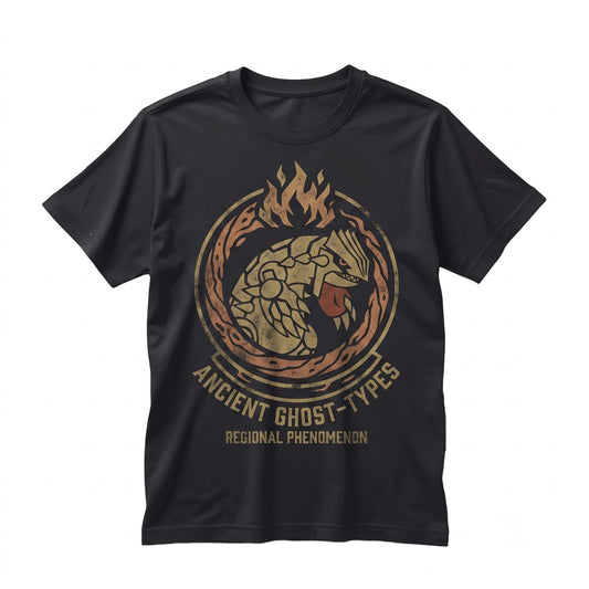 Vintage Mineral Wash Garment Dyed Anime Graphic Oversized Magma Monster Gamer Gift Unisex TShirt