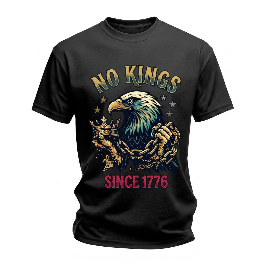 No Kings In America Patriotic Eagle Protest Democracy Since 1776 Unisex TShirt