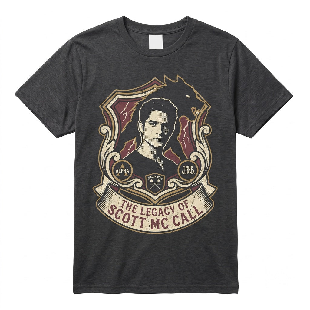 Scott McCall Retro Werewolf Graphic Teen Wolf Fan Art Vintage Apparel Gift for Men Women Unisex TShirt