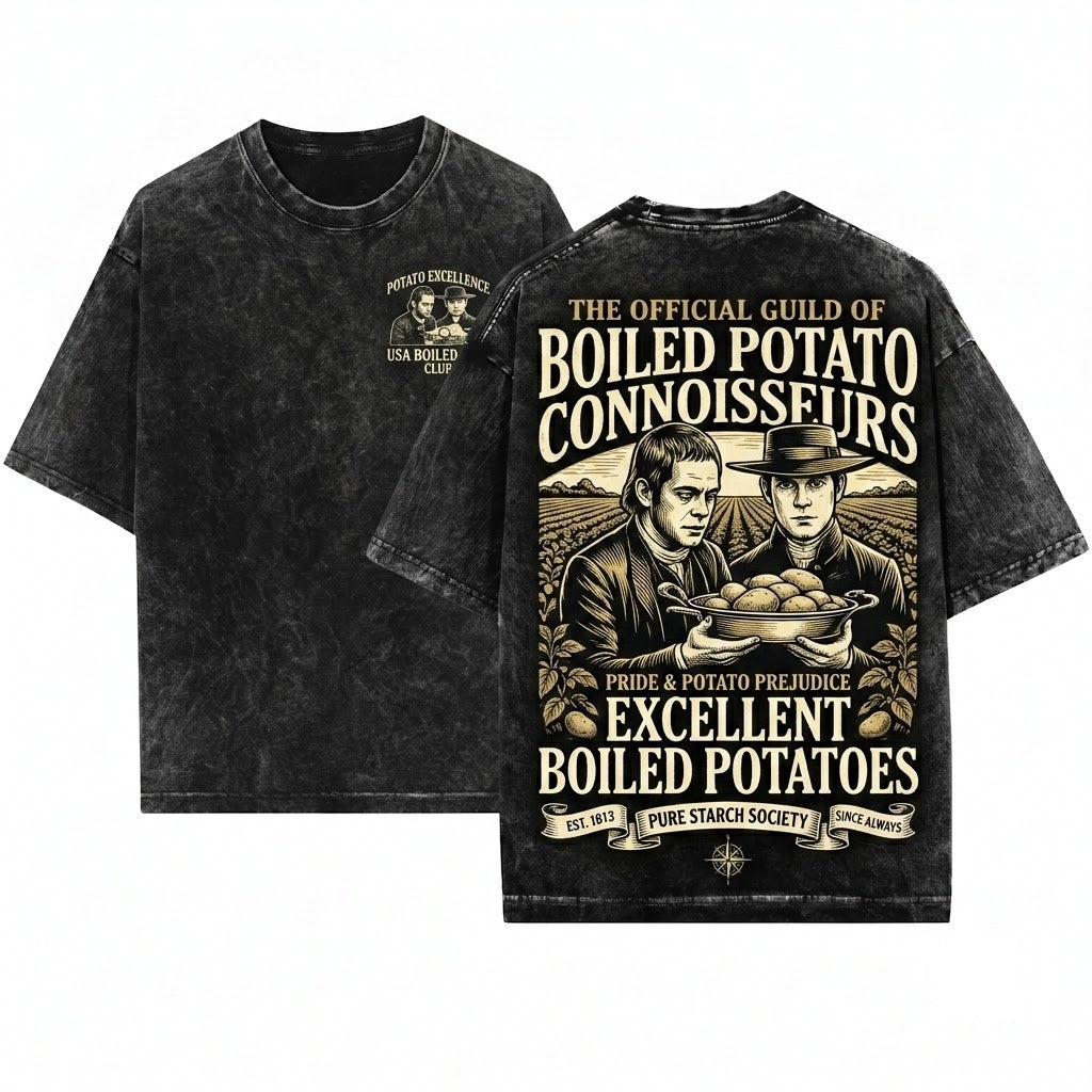 Boiled Potatoes Funny Meme Pride Prejudice Fitzwilliam Darcy Elizabeth Bennet Ring Doll Unisex Wash T-Shirt
