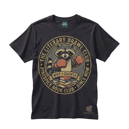 Why I Oughta Embroidered Boxing Raccoon Funny Vintage Graphic Unisex TShirt