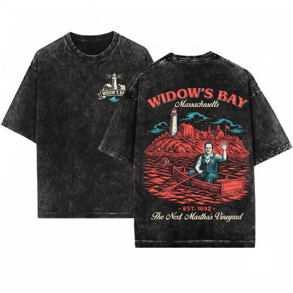 Widows Bay Travel Funny Retro TV Graphic Unisex Wash T-Shirt