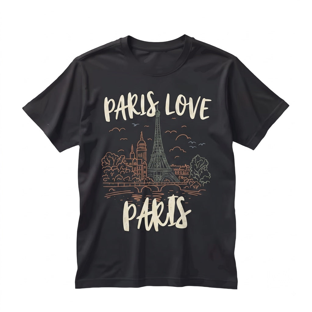 Amour Paris Eiffel Tower French Aesthetic Vintage Romantic Travel Graphic Gift Unisex TShirt