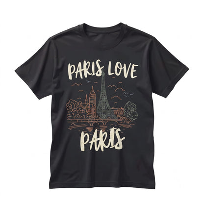 Amour Paris Eiffel Tower French Aesthetic Vintage Romantic Travel Graphic Gift Unisex TShirt