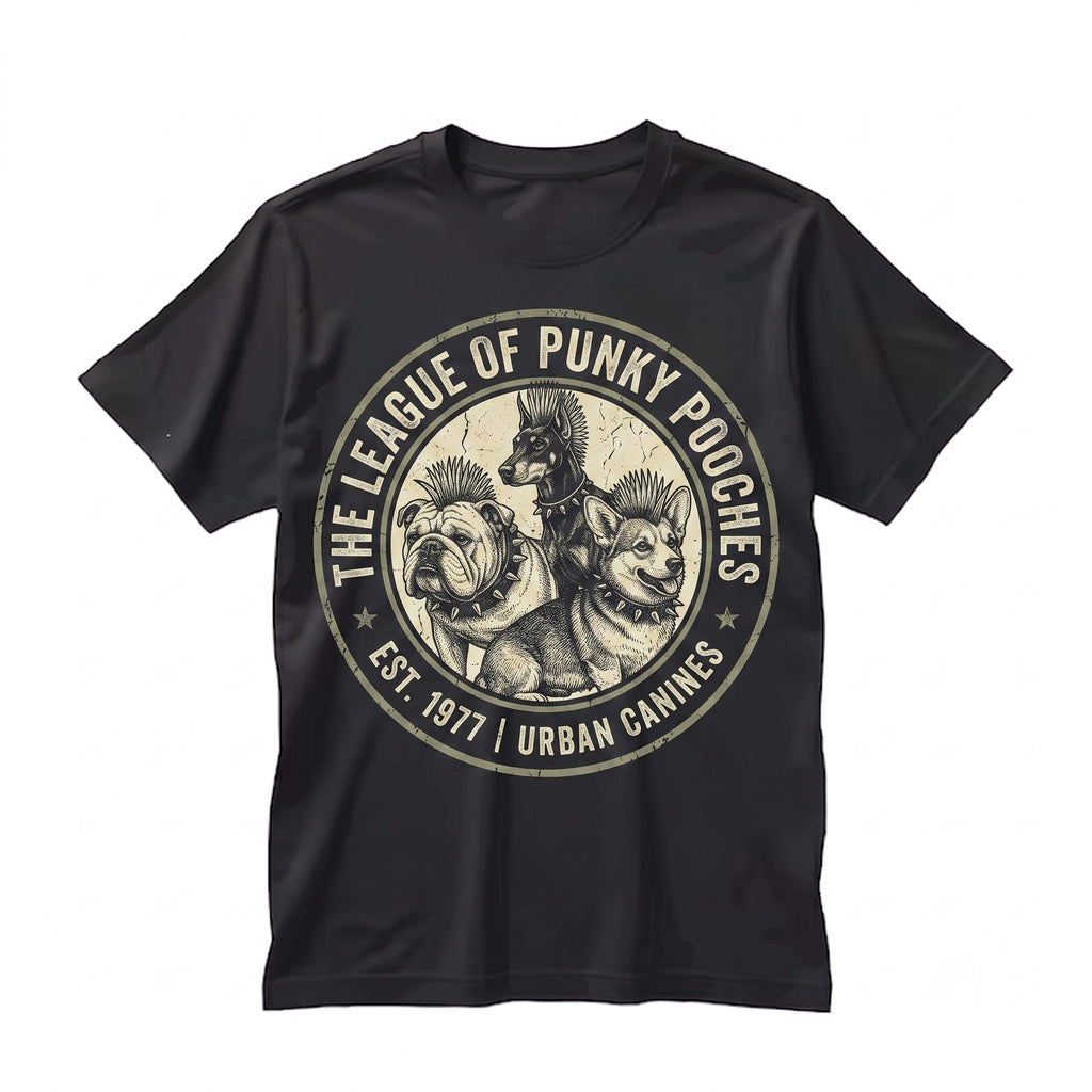Punk Rock Dog Breeds Graphic Gothic Pet Lover Gift Golden Retriever Husky Corgi Dalmatian Mom Funny Apparel Unisex TShirt