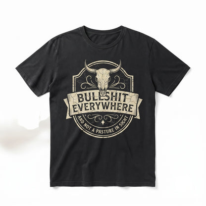 Funny Bull Sweatshirt Country Western Graphic Tee Unisex TShirt