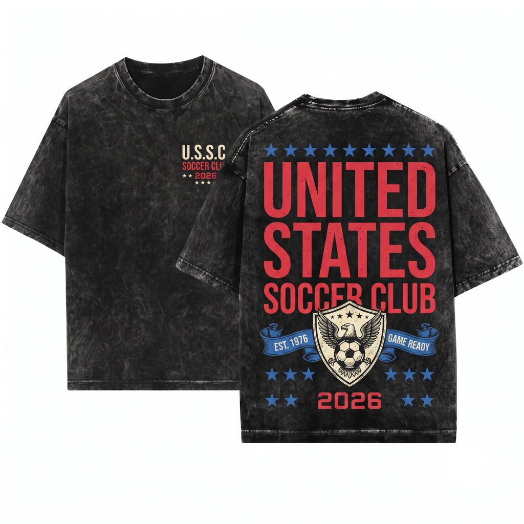 2026 US Soccer Fan Graphic Tournament Apparel Unisex Wash T-Shirt