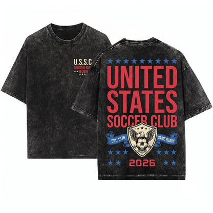 2026 US Soccer Fan Graphic Tournament Apparel Unisex Wash T-Shirt