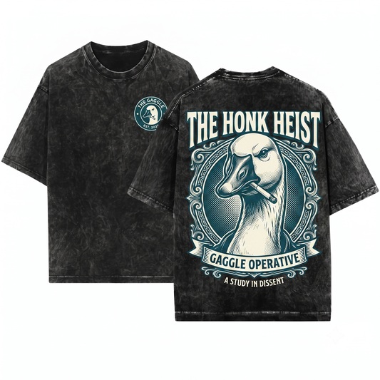 Vintage Grunge Smoking Goose Tee Funny Y2K Edgy Meme Graphic Comfort Colors Style Farm Animal Gift Unisex Heavyweight Garment-Dyed T-Shirt