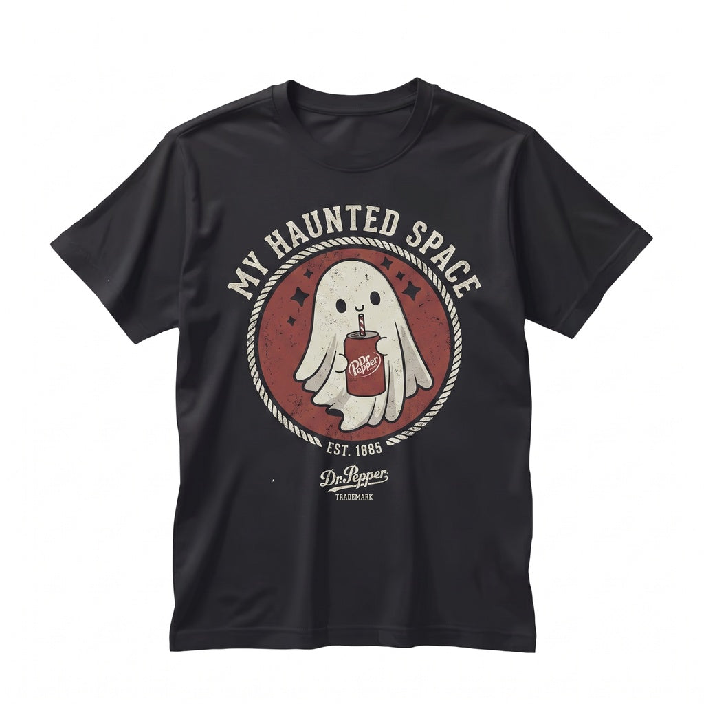 Funny Soda Lover Ghost Graphic Halloween Vintage Retro Spooky Drinker Apparel Unisex TShirt