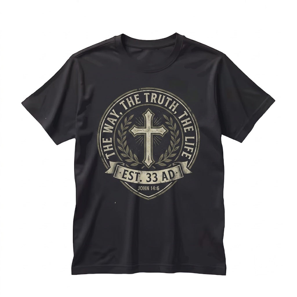 Jesus The Way Truth Life John 146 Bible Verse Faith Christian Gospel Religious Unisex TShirt