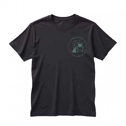 Embroidered Reading Ghost Bookish Spooky Halloween Cozy Ghostcore Reader Gift Unisex TShirt