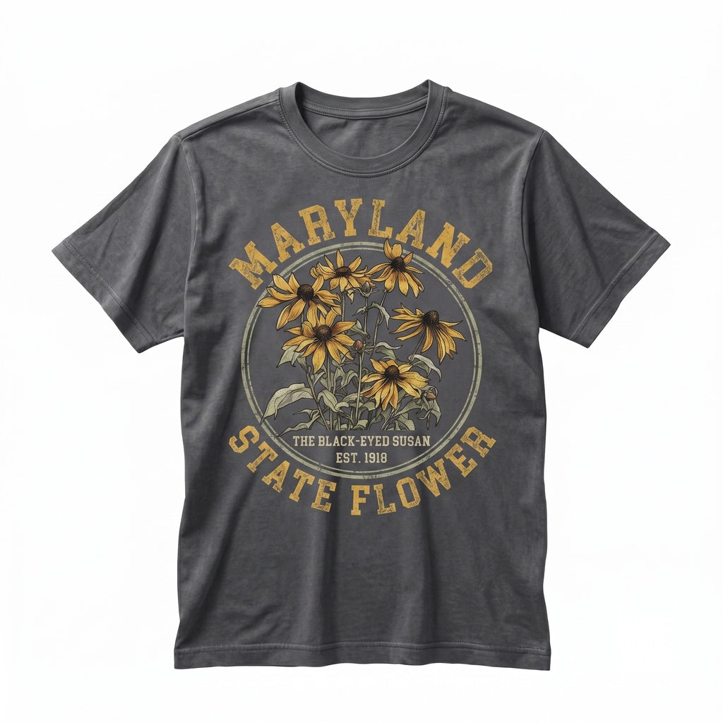 Maryland State Flower Botanical Gardening Travel Gift for Mother Girlfriend Unisex TShirt