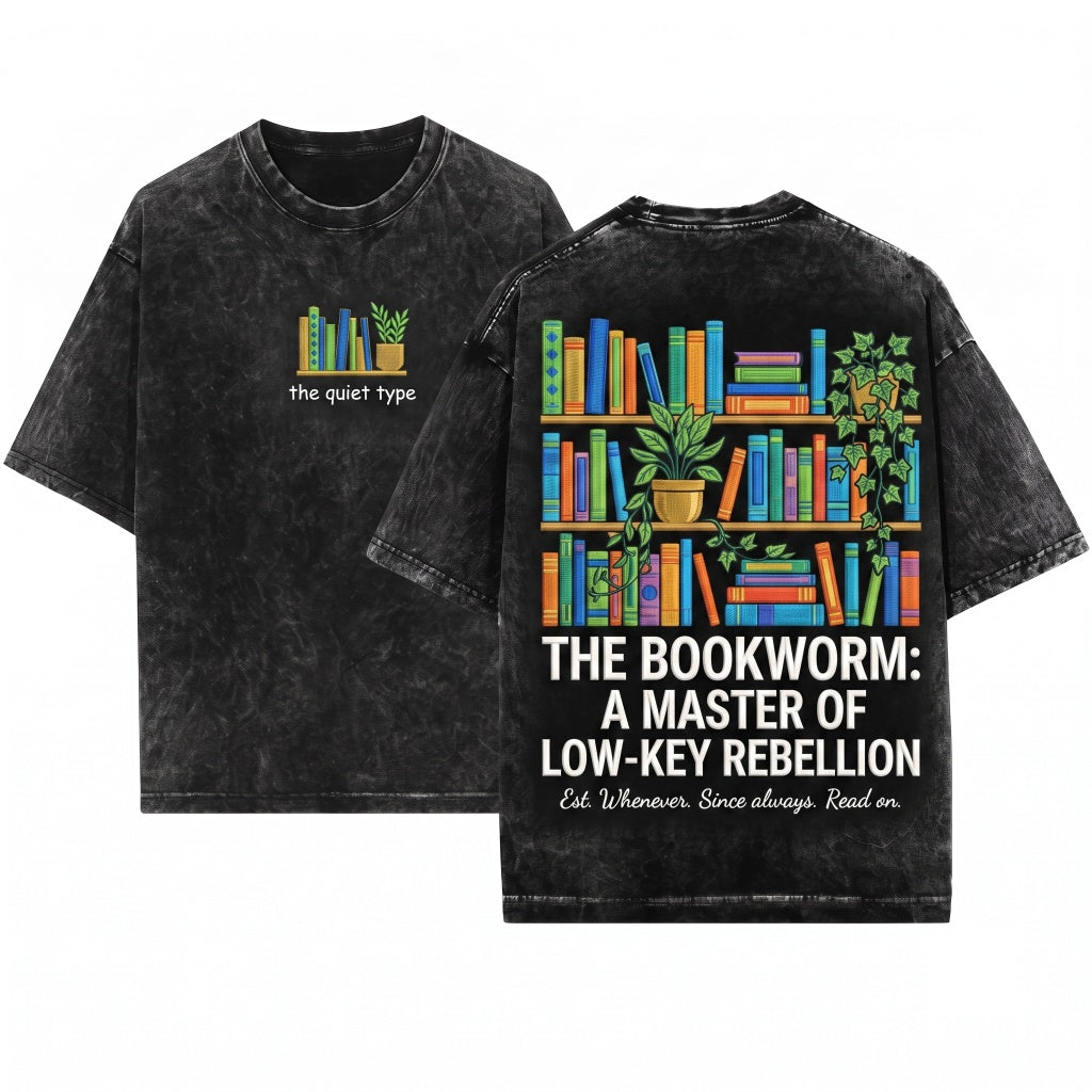 No Shelf Control Embroidered Bookish Humor Gifts for Readers Novel Club Unisex Wash T-Shirt