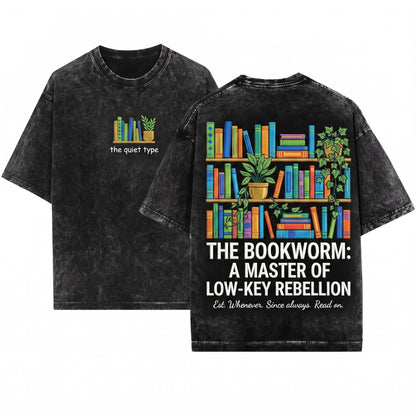 No Shelf Control Embroidered Bookish Humor Gifts for Readers Novel Club Unisex Wash T-Shirt