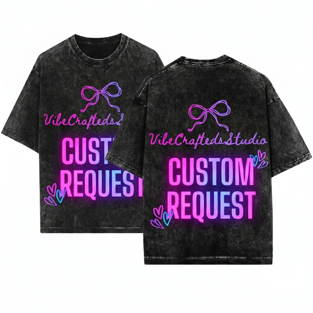 Handpainted Commercial License Custom Business Graphic Digital Crafting Unisex Wash T-Shirt
