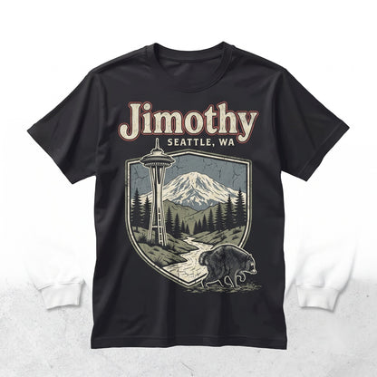Jimothy Viral Seattle Raccoon Vintage Pacific Northwest Wildlife Funny Round King Graphic Unisex TShirt