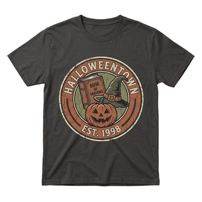 Vintage 1998 Spooky Season Witchy Book Of Shadows Both Sides Graphic Halloween Apparel Unisex TShirt
