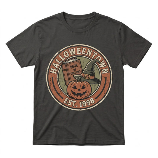 Vintage 1998 Spooky Season Witchy Book Of Shadows Both Sides Graphic Halloween Apparel Unisex TShirt