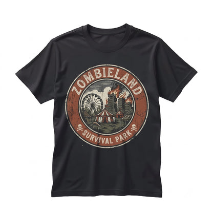 Zombie Apocalypse Comedy Movie Graphic Vintage Cotton Crewneck Unisex TShirt