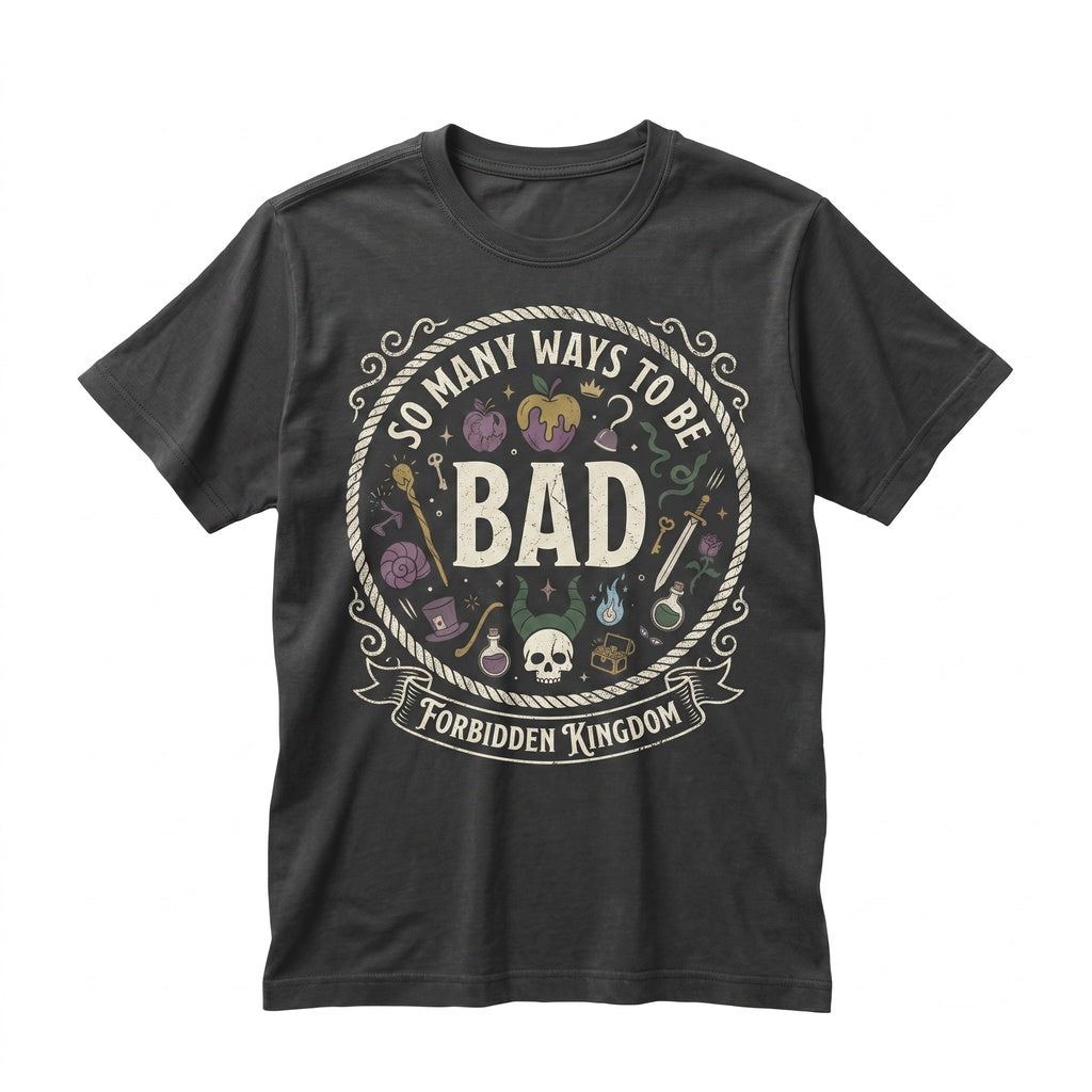 Vintage Villains So Many Ways To Be Bad Wicked Trio Halloween Theme Park Vacation 2026 Apparel, Unisex TShirt
