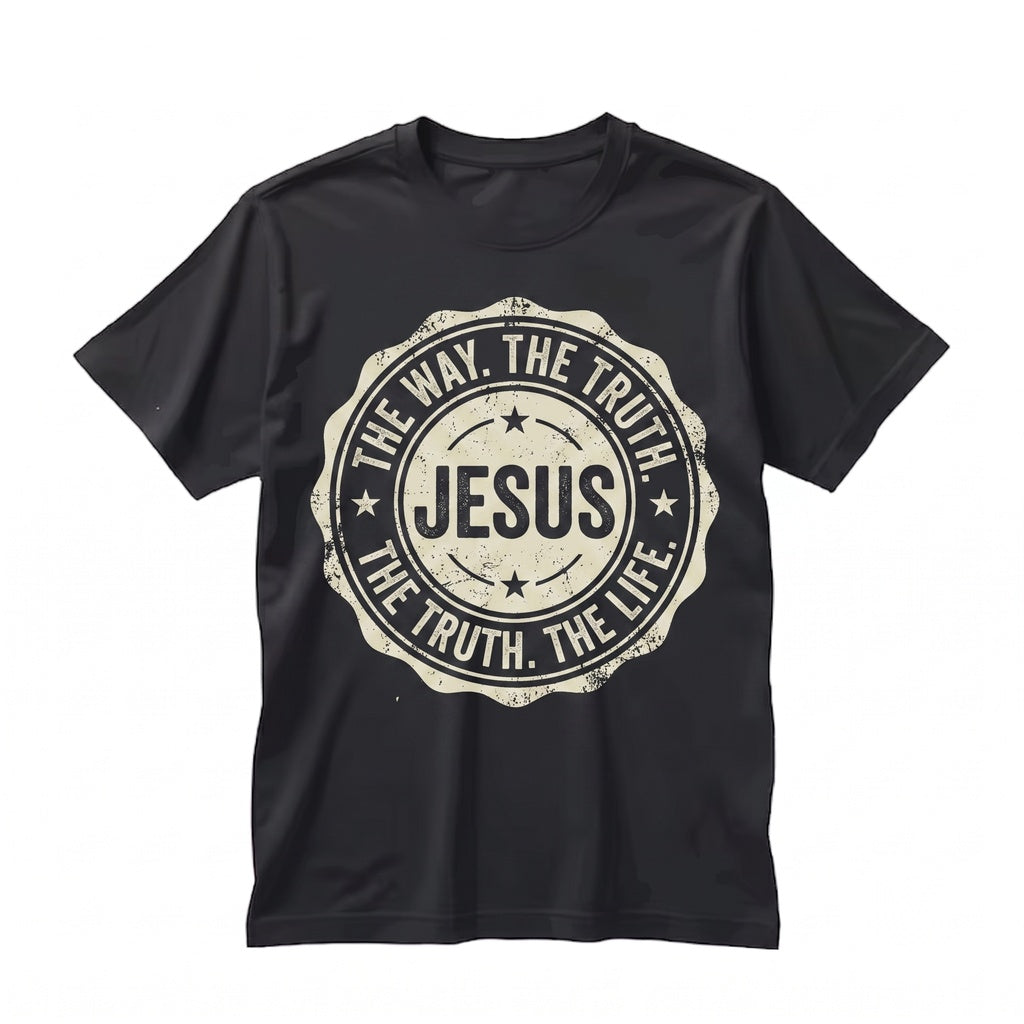 Jesus The Way Truth Life Christian Faith Bible Verse Graphic Apparel Unisex TShirt