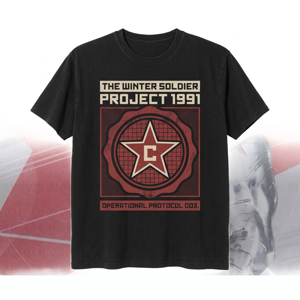 Vintage Bucky Barnes Oversized Retro Superhero Graphic Top, Winter Soldier Merch Gift Apparel Unisex TShirt