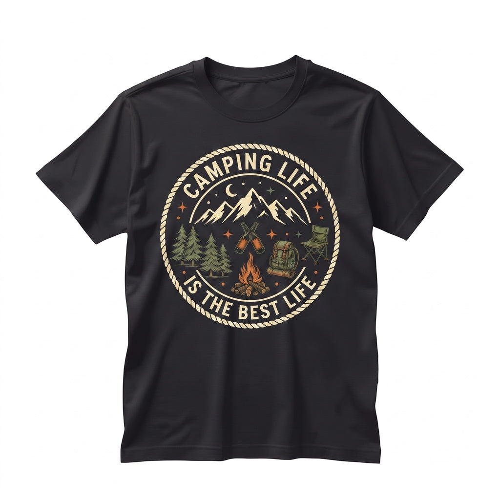 Camping Life Shirt, Outdoor Adventure Tee for Women, Campfire & Hiking Gift, Nature Lover
