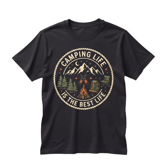 Camping Life Shirt, Outdoor Adventure Tee for Women, Campfire & Hiking Gift, Nature Lover