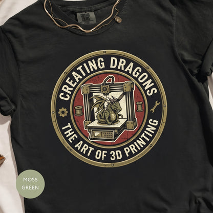 Cool 3D Printing Dragon Graphic Hobbyist Gift for Engineer Tech Maker Designer Unisex TShirt