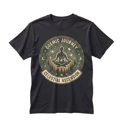Falling Through The Universe Vintage 90s Dark Art Y2K Gothic Washed Relaxed Graphic Unisex TShirt