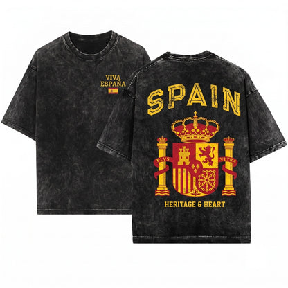 Spain Patriotic Spanish National Birthday Gift Ideas Unisex Wash T-Shirt