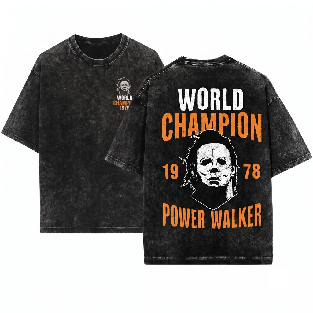 Michael Myers Horror Character Movie Halloween Gift Unisex Wash T-Shirt