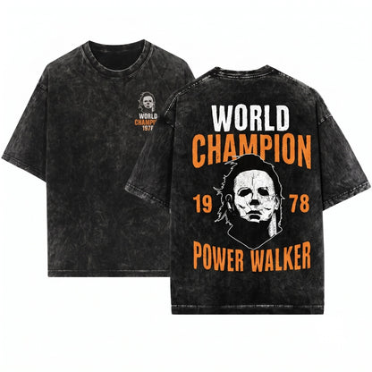 Michael Myers Horror Character Movie Halloween Gift Unisex Wash T-Shirt