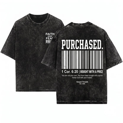 Redeemed Faith Christian Jesus Gospel Religious Apparel Unisex Wash T-Shirt