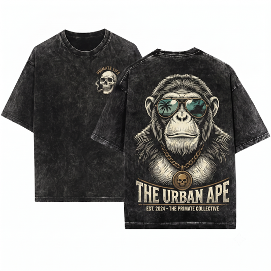 Vintage Grunge Smoking Orangutan Tee Funny Y2K Edgy Ape Meme Graphic Comfort Colors Style Animal Lover Gift Unisex Heavyweight Garment-Dyed T-Shirt