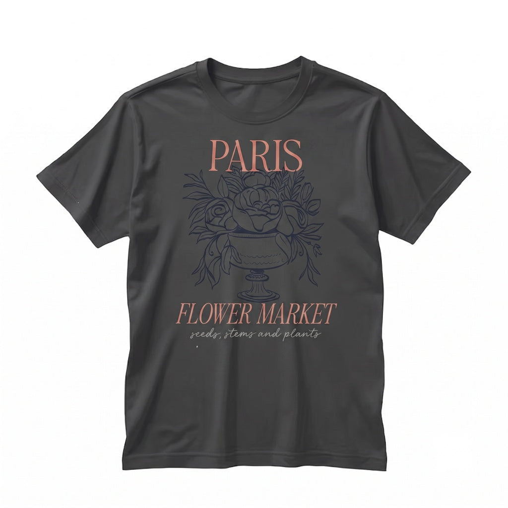 Vintage Parisian Botanical Print Soft Cotton Unisex TShirt