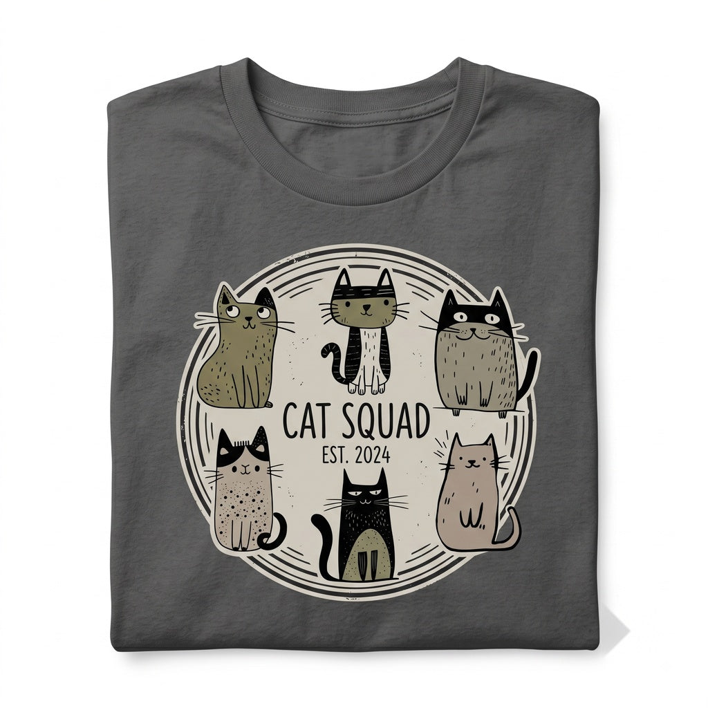 Cute Drawn Retro Kitten Graphic Cat Mom Gift Adorable Unisex TShirt