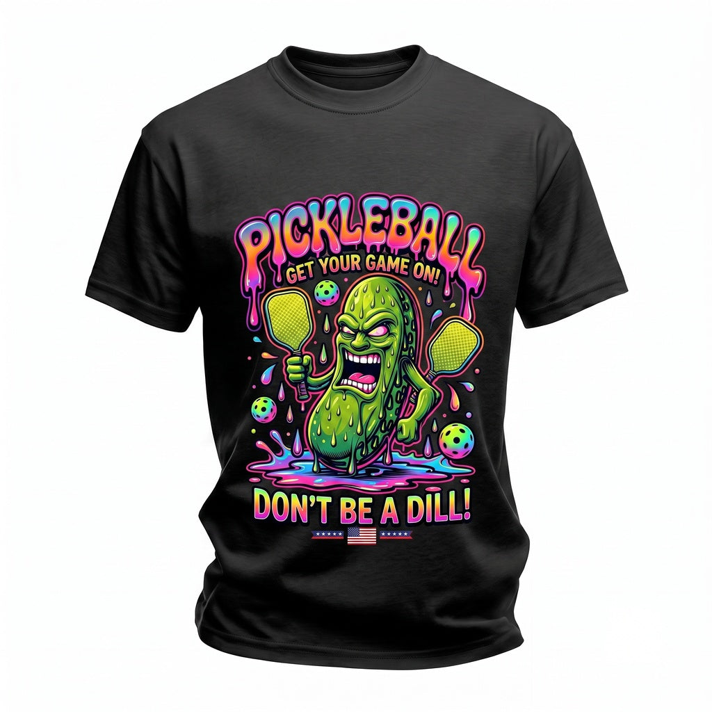 Funny Drippy Retro Pickleball Graphic Sports Apparel Unisex TShirt