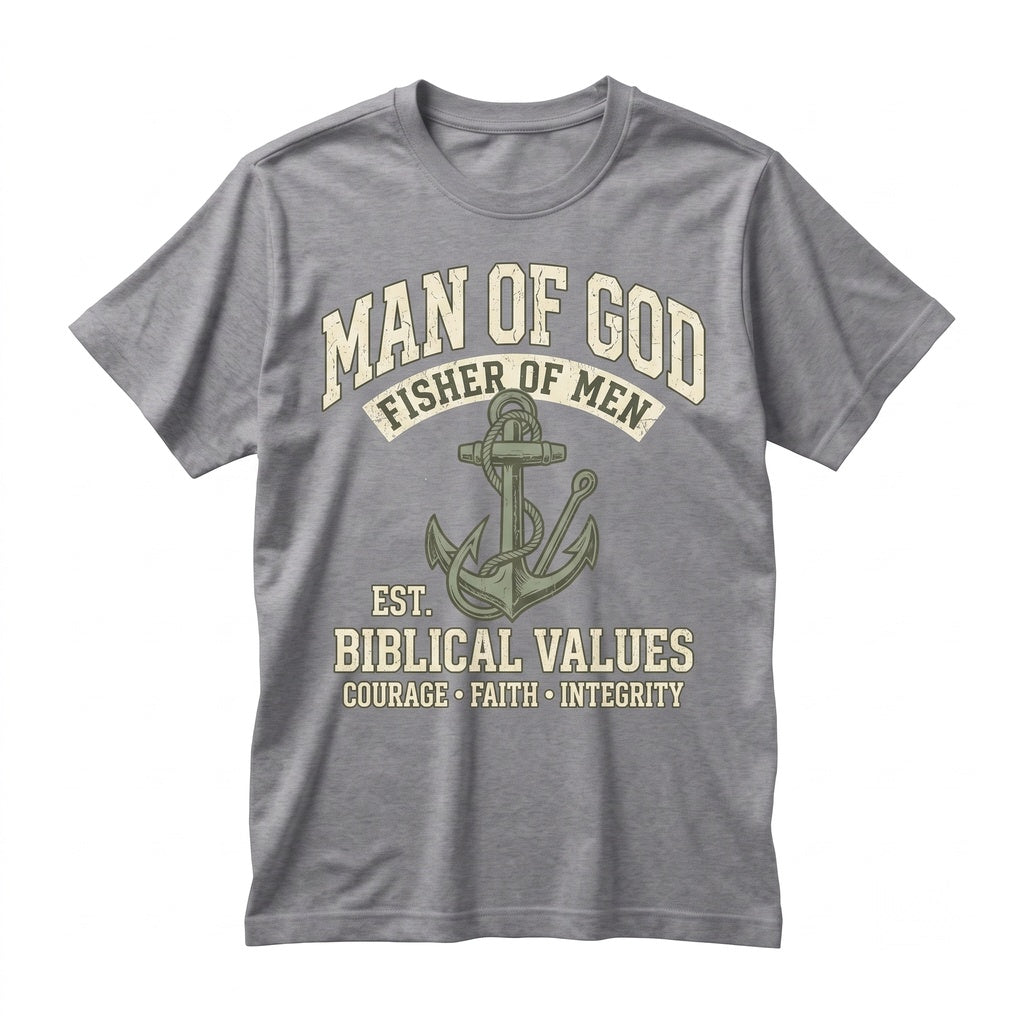 Man of God Christian Faith Religious Bible Verse Graphic Apparel Unisex TShirt