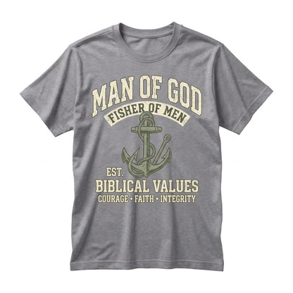 Man of God Christian Faith Religious Bible Verse Graphic Apparel Unisex TShirt