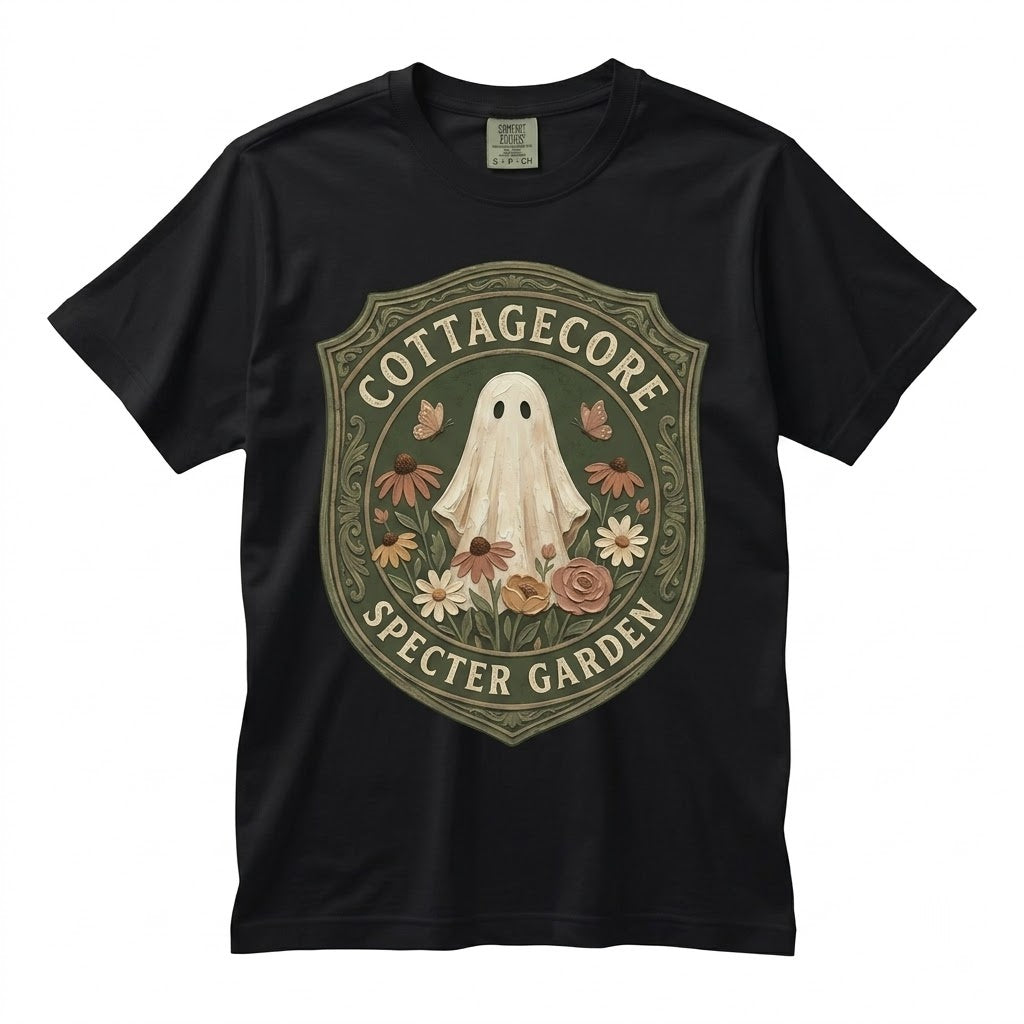 Vintage Floral Pumpkin Ghost Autumn Thanksgiving Boho Cozy Season Unisex TShirt