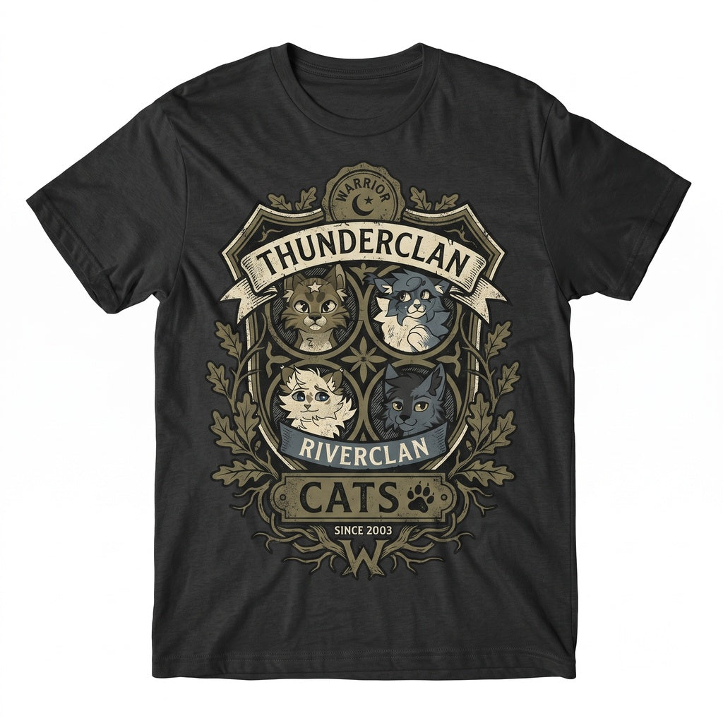 Four Forest Clan Felines Graphic Pet Mom Birthday Gift Unisex TShirt