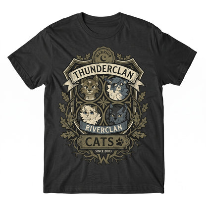 Four Forest Clan Felines Graphic Pet Mom Birthday Gift Unisex TShirt
