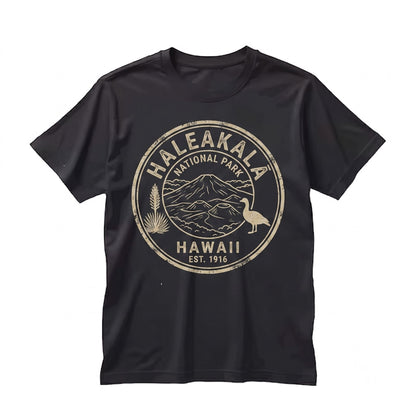 Haleakala National Park Vintage Hawaii Volcano Maui Sunset Tropical Adventure Travel Gift Unisex TShirt