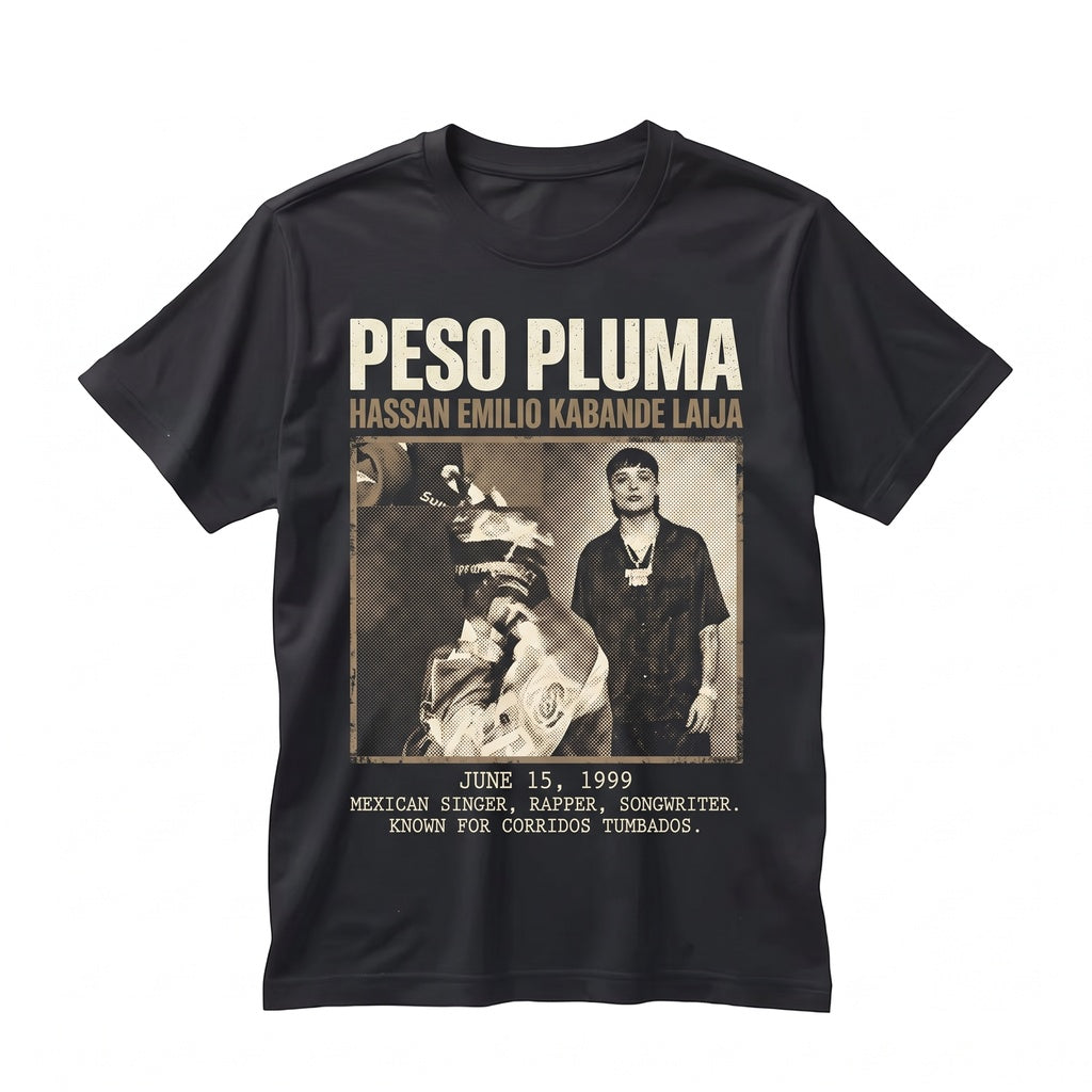Peso Pluma Vintage Double P Rapper Tee Hassan Emilio Kabande Laija Dinastia Cartel Unisex TShirt