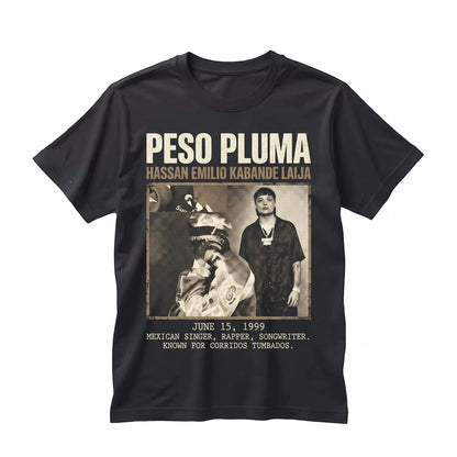 Peso Pluma Vintage Double P Rapper Tee Hassan Emilio Kabande Laija Dinastia Cartel Unisex TShirt